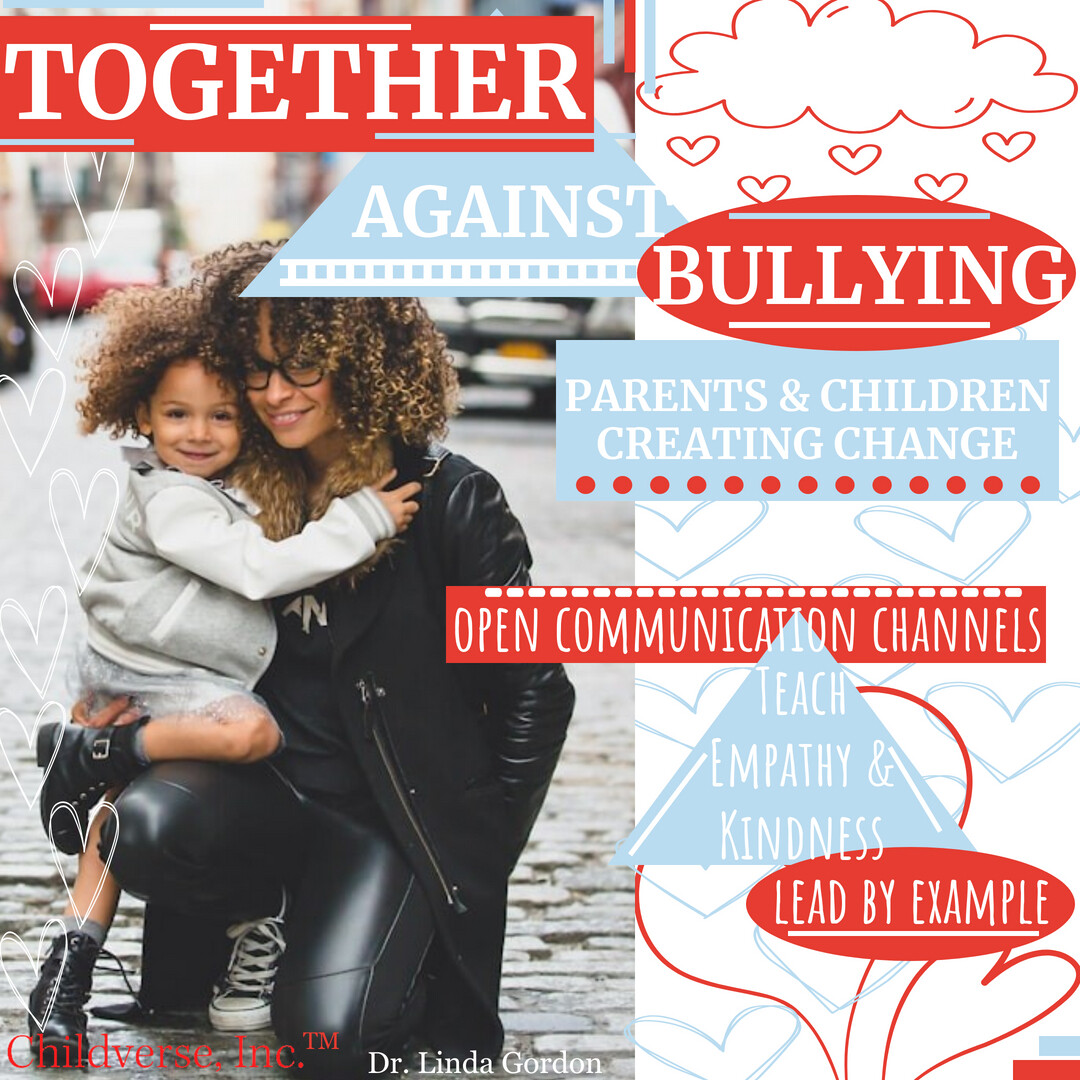 Bullying is NEVER okay, and together, we can make a difference! 
Let Us Help Your Child Succeed with our proven Integrated Approach to Handling Anxiety.  Childverseinc.com #childmentalhealth #childdevelopment #positivepsychology #playandlearn #childbullying #childverse