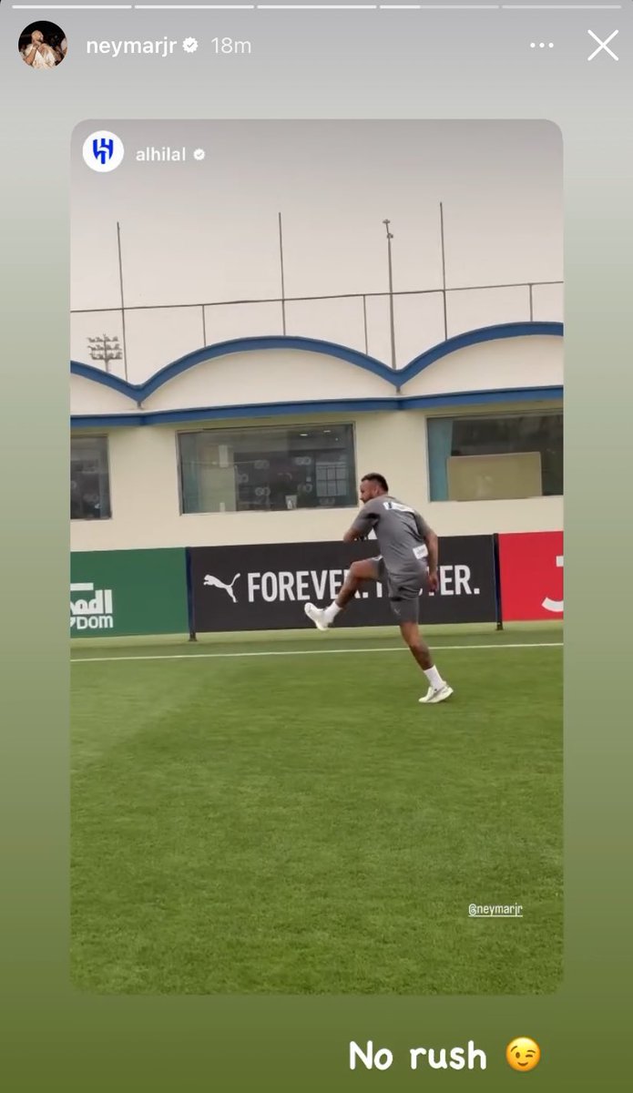 Neymar training on pitch today in al hilal facilities the comeback is getting closer