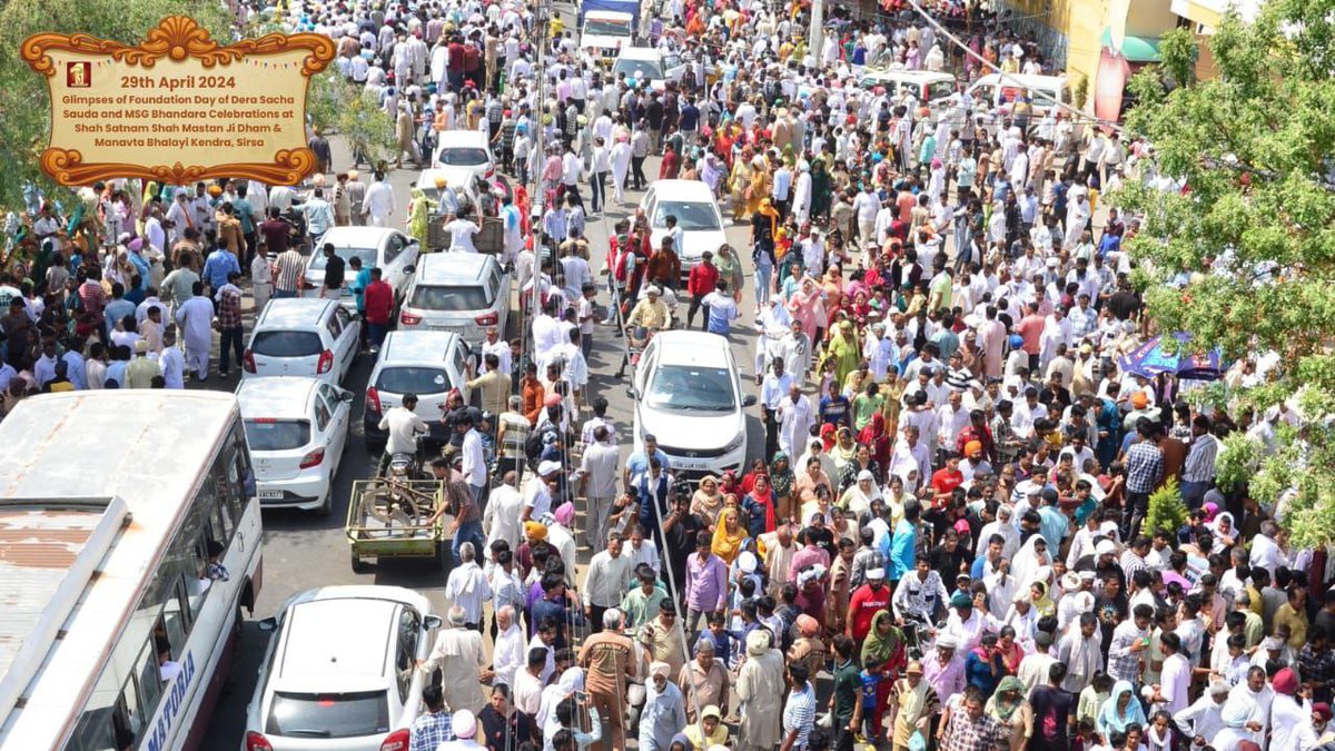 PreetIn15997231's tweet photo. Congratulations🎉 to all for #76YearsOfDeraSachaSauda #foundationDay when Shah Mastana Ji incarnated, who laid the foundation of world no.1 socio-spiritual organization, inspired by Saint Dr MSG Insan, is a pious month celebrated as a humanitarian benevolence month. https://t.co/uQOi0NIa0H