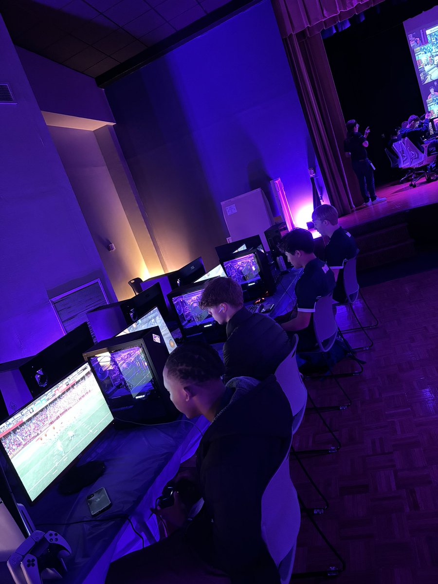 BJHS Esports is here at @una_esports for the Alabama Madden and Rocket League State Championships. Players are warming up already for a day full of Title play. Let’s go, BJ! @AHSAAUpdates @playvs