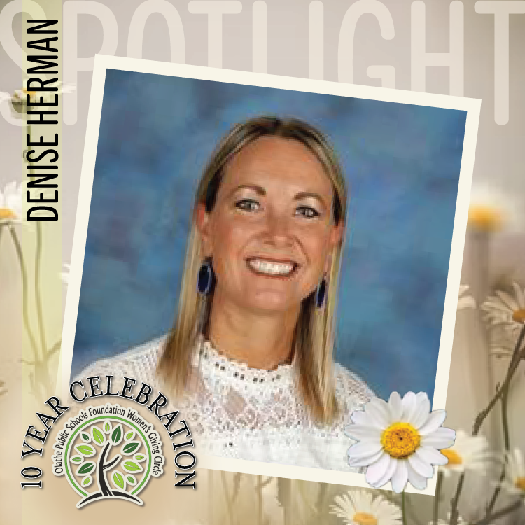 We are celebrating 10yrs of WGC and spotlighting Denise Herman, an asst principal in Olathe and an original WGC member. She loves the camaraderie of Circle gatherings because they create a place where women come together and make a positive impact on our schools and community.
