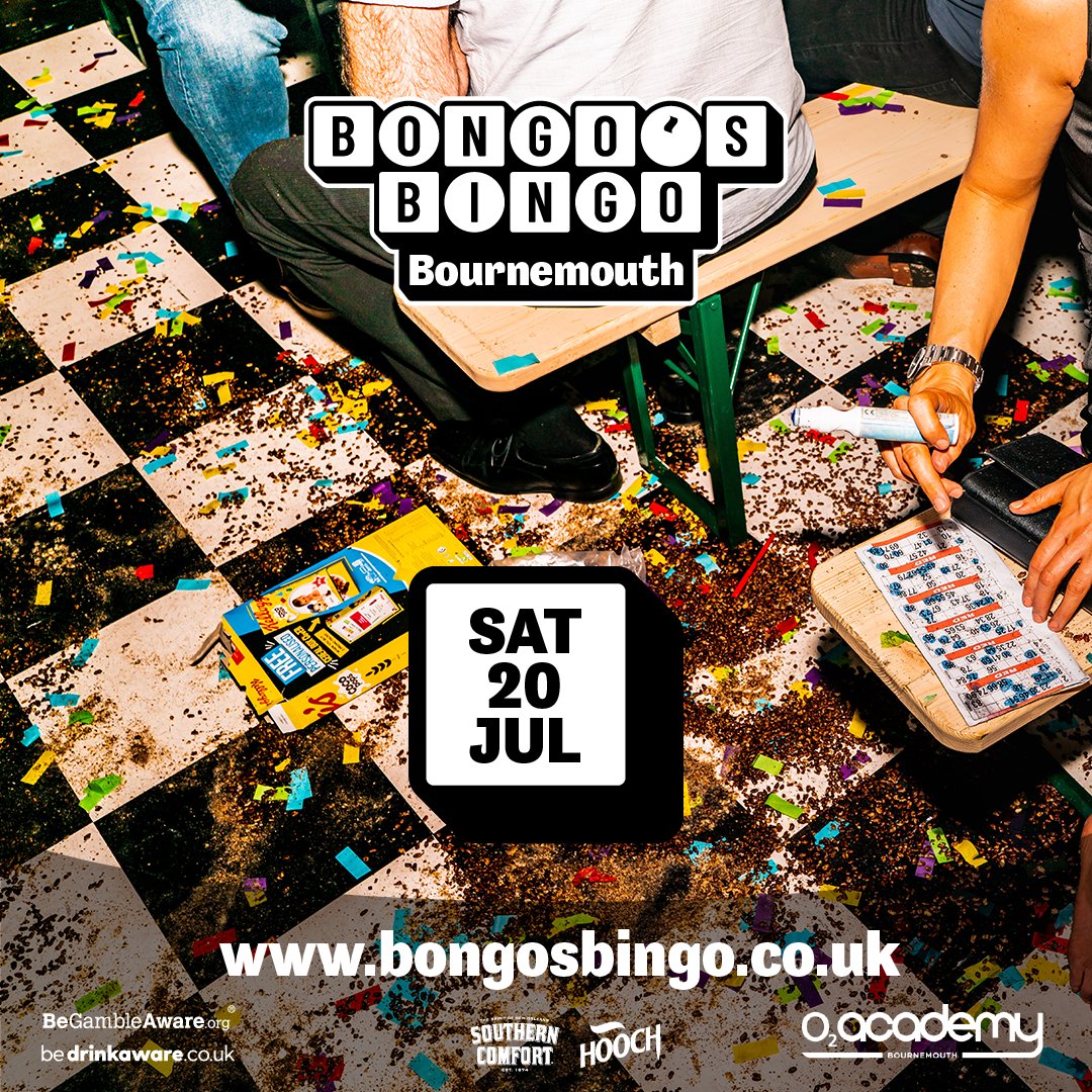 New date added for the award-winning original bingo rave phenomenon @bongosbingo 🎉 📆 Sat 20 Jul (on sale from 5pm Thu 2 May) All dates 👉 amg-venues.com/kZfj50Rn5WM #BongosBingo #O2AcademyBournemouth