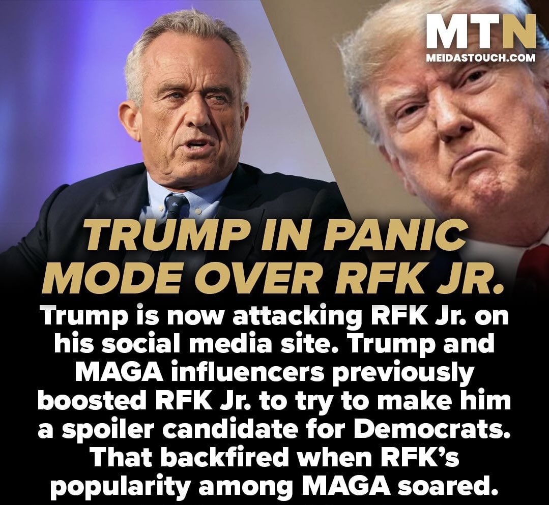 #DemsUnited #DemVoice1 #ProudBlue RFK Jr. hurting Trump in critical swing states, the ex-president is lashing out at the third-party monster he created. As Trump snoozes in court, his RFK Jr. problem is getting worse, and outside of ranting on Truth Social, there may be little…