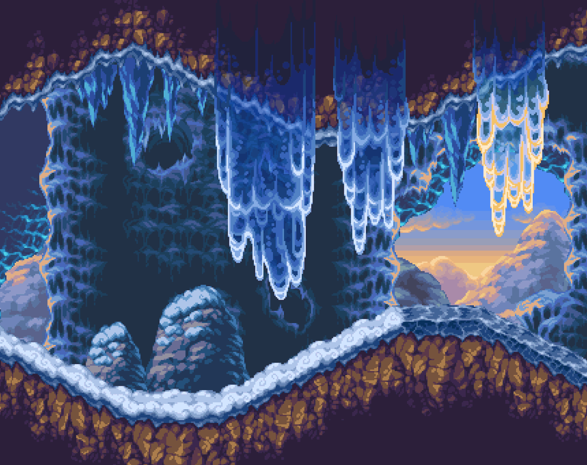 Some icy environment tiles and decorations for Tiny Thor #pixelart