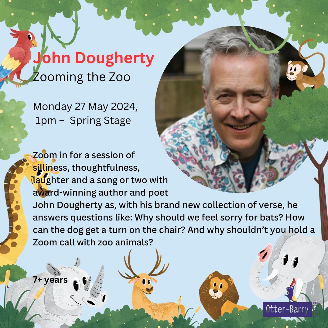 One month until Hay Festival 2024! Zooming the Zoo Monday 27 May 2024, 1pm – Spring Stage Get your tickets now 👉 hayfestival.com/p-21507-john-d… @JohnDougherty8 @hayfestival #HayFest2024