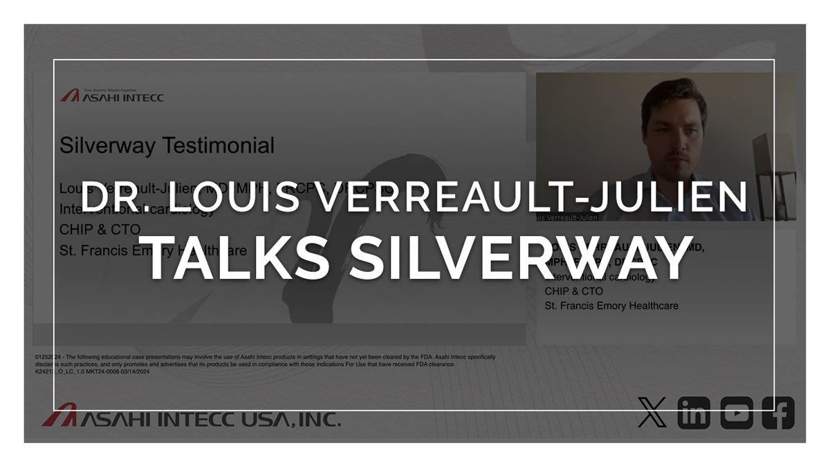 New Video! Dr. Julien (<a href="/lvjulien_md/">Louis Verreault-Julien, MD, MPH</a>) outlines Silverway's increased torqueability and manueverability in very tortuous arteries like the radial artery and subclavian.

Watch the entire video and subscribe: youtu.be/09h_dWptvog
 
#angiography #radial #CTA #MedicalImaging