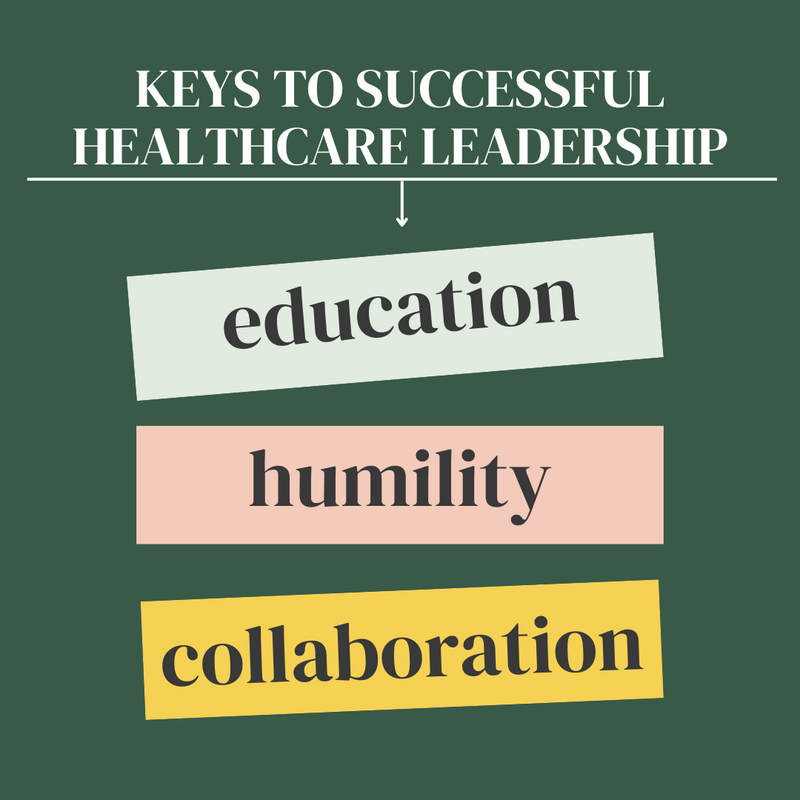 To all those entering a #HealthcareLeadership role, here's my advice: 

1. Focus on education and training. 
2. Stay humble.
3. Stay curious.
4. Learn from your customers. 
5. Embrace team culture and collaboration. 
6. Don’t be too shy to ask for help.