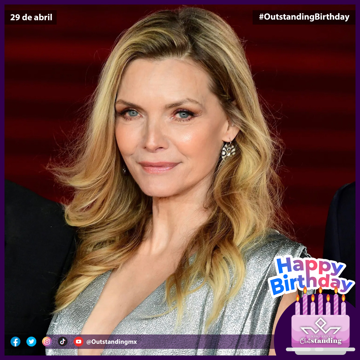 🥳¡#HappyBirthday, Michelle Pfeiffer!🎂 Una actriz que sigue en la edad de la inocencia y amante de los gatos. #OutstandingBirthday #OutstandingWoman #MichellePfeiffer