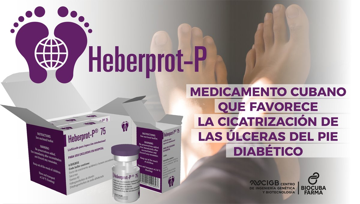 Heberprot-P®| Tres semanas de tratamiento con este producto han sido suficientes para observar granulación en más del 80% de pacientes con úlceras del pie diabético