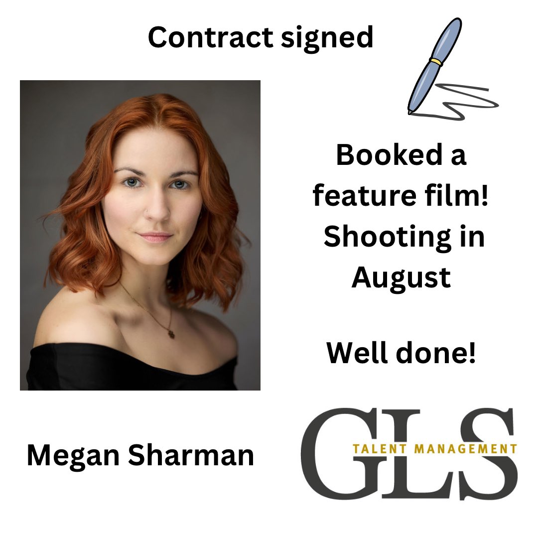Well done MEGAN SHARMAN 🎉 🎬
#glstm #proud #booked #actor #featurefilm #glstalentmanagement @megansharman19