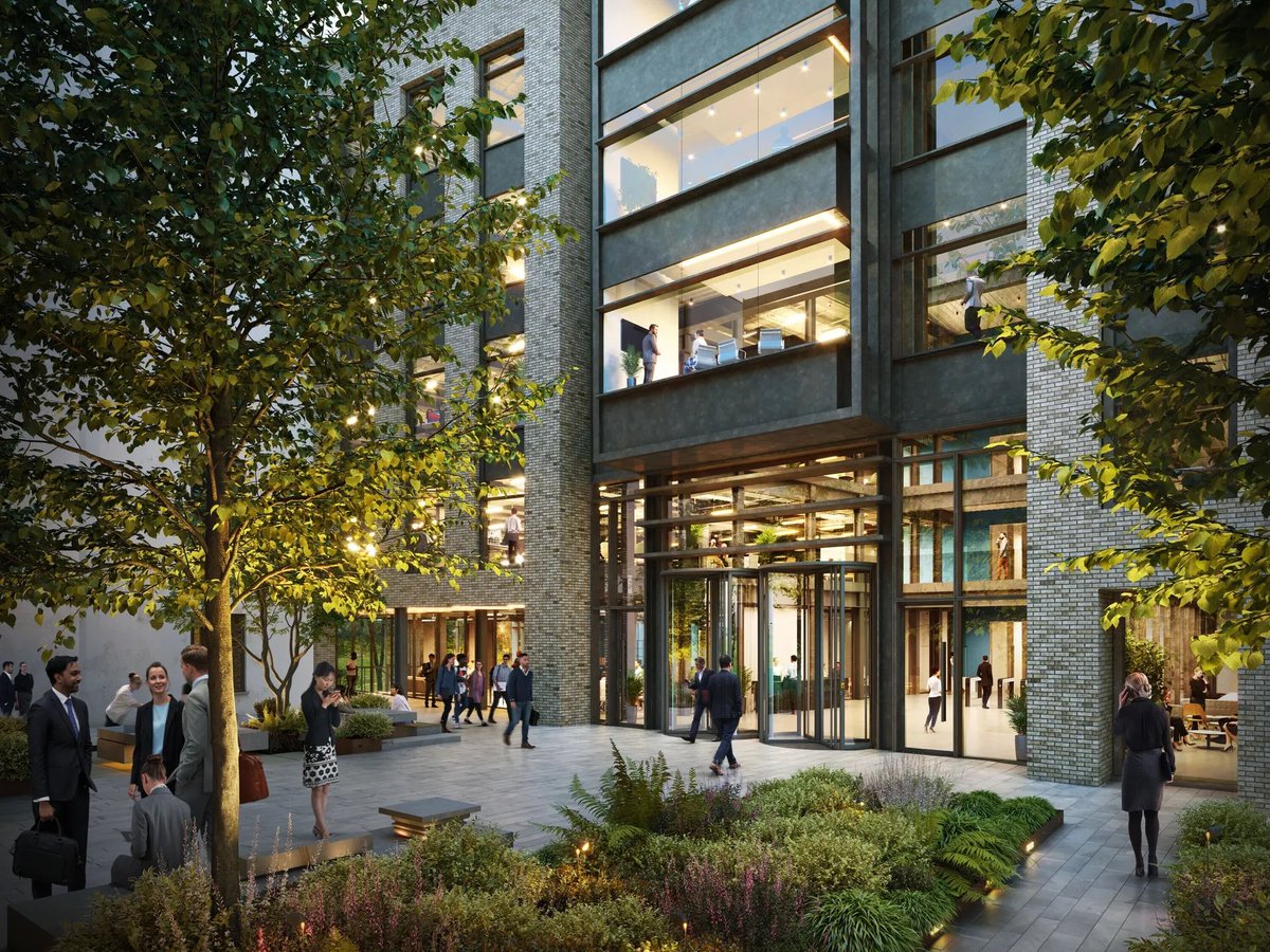 Delighted to receive planning for a new office campus at 4-5 Paris Garden &amp; 18-19 Hatfields, Southwark. This 14,500sqm complex for #Overcourt transforms an old printworks estate to create a vibrant mix of offices &amp; public realm while retaining &amp; repurposing existing structures.