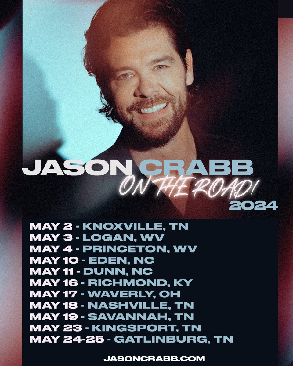 So excited for this next run of shows! I hope to see you there 🙏🏽 Get tickets here: jasoncrabb.com/appearances/