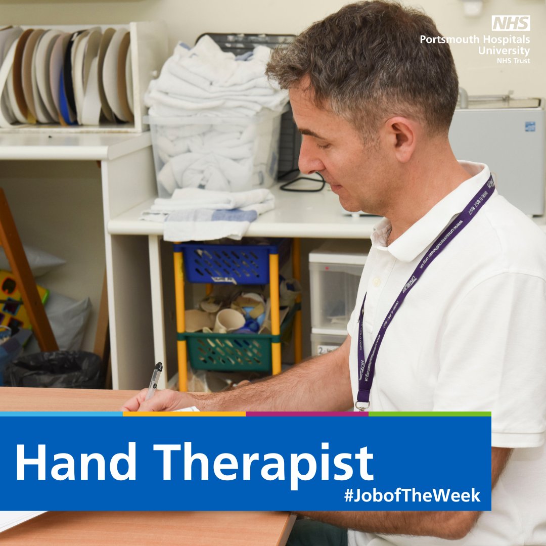 It's time for our #JoboftheWeek 💼 We are currently recruiting for a Hand Therapist. For more information and to apply, head over to our recruitment website 👉ow.ly/ssoZ50RqY2I #ProudToBePHU