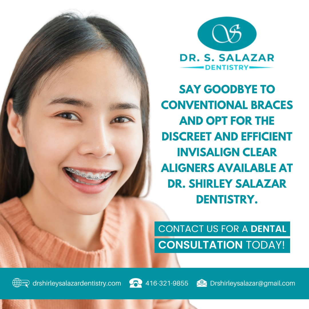 Experience the freedom of clear aligners. 🌟😁 

Contact us to get started! 📞

🌐 drshirleysalazardentistry.com
📞 416-321-9855
📧 Drshirleysalazar@gmail.com

#DrShirleySalazarDentistry #dentalclinic #dental #teeth #dentalpractice