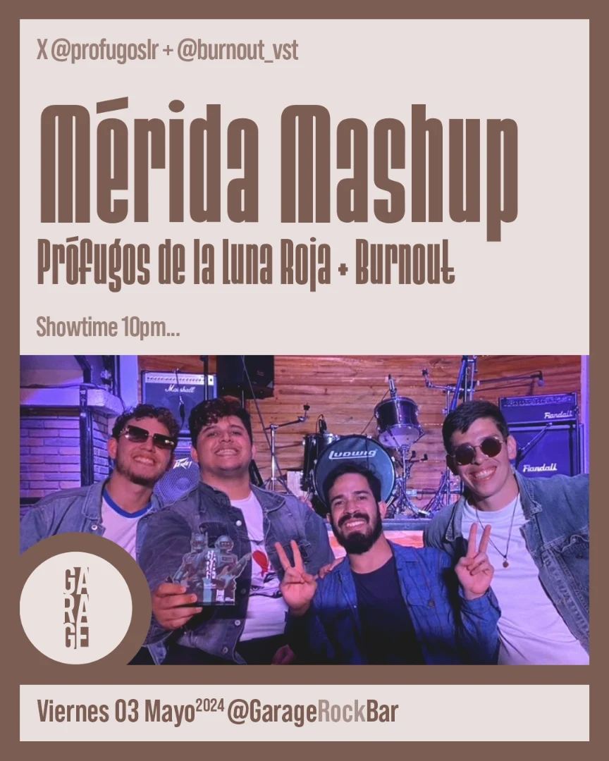 Vuelve @profugoslr a <a href="/Garagerockbar/">Garage Rock Bar</a> compartirá tarima con #Burnout