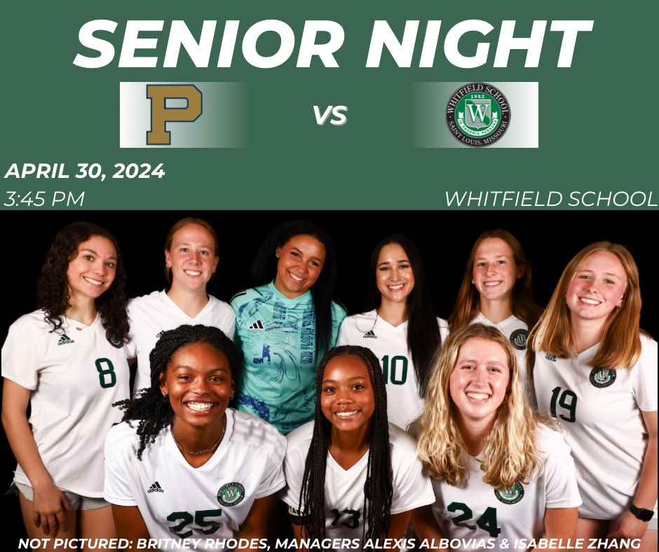 WhitfieldWSOC's tweet photo. Tomorrow is a big day for our seniors! Pop out to support them! 💚🤍 https://t.co/kWw00L8qMJ