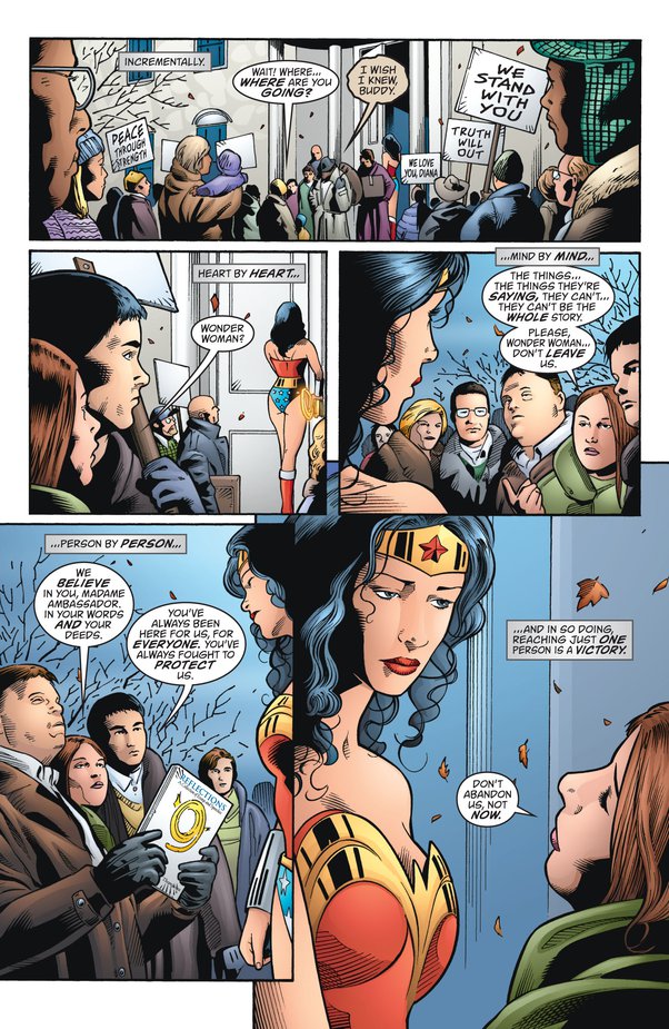 So, the reason why it is so important to have Diana to be an ambassador. Because, it goes with her status quo of spreading the Ways of Gaea throughout Man's and face villains and some people who think that ideas are unrealistic. Diana believes she can achieve world's peace