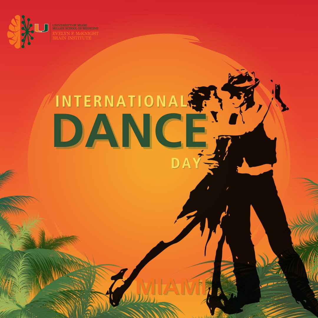 Let's celebrate the beautiful cultures that brought their amazing dance moves to Miami, and all the health benefits that come with staying active! #InternationalDanceDay #BrainHealth #HealthyAging  @UMiamiNeuro @PrecisionAging
