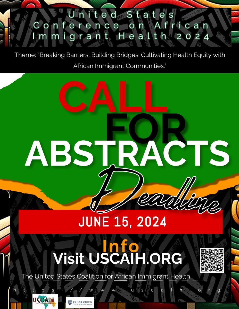 CALL FOR ABSTRACTS CHE and @uscaidh are accepting abstracts for the upcoming US Conference on African Immigrant Health. Apply to discuss health issues that affect African immigrants & effective evidence-based strategies & practices. Learn more & apply 🔗 loom.ly/cYhkzlA