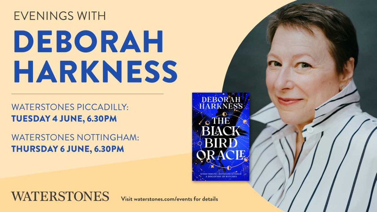 We’re thrilled to be joined by the wonderful Deborah Harkness, ahead of the release of The Black Bird Oracle, her exhilarating and highly anticipated fifth novel in the beloved All Souls series. Tickets➡️bit.ly/49SMp4F