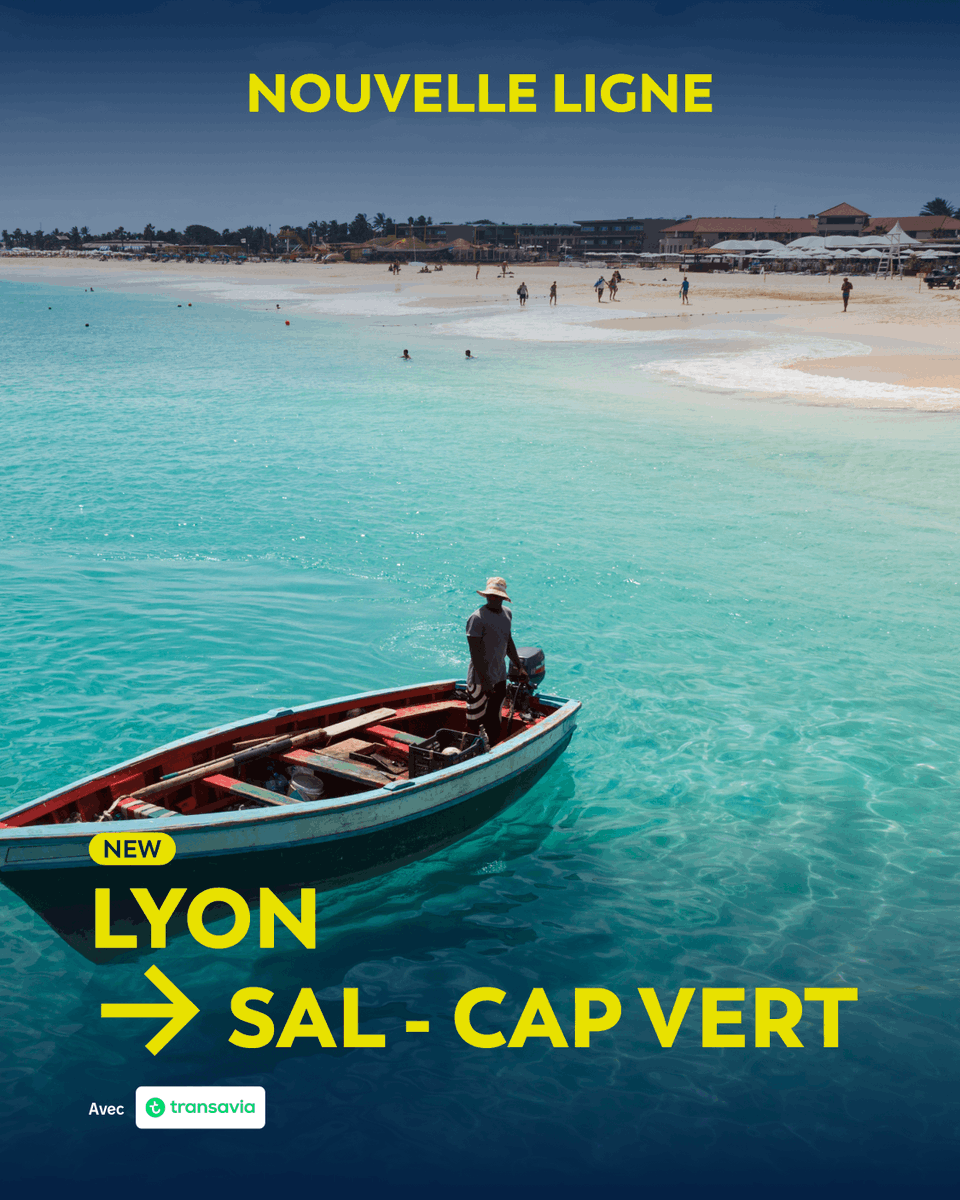 lyonaeroports's tweet photo. NOUVEAUTÉ @transaviaFR 📢🎊

🇨🇻 L'île de Sal, au Cap Vert : 1 vol par semaine à partir du 15 décembre pour découvrir l'île volcanique et sa culture afro-portugaise.

Plus d'infos ➡️ https://t.co/32XdXjC4K9

@vinciairports #FlyFromLyon #Nouveauté #Voyage #CapVert #SalIsland https://t.co/PCUr1BGvTJ