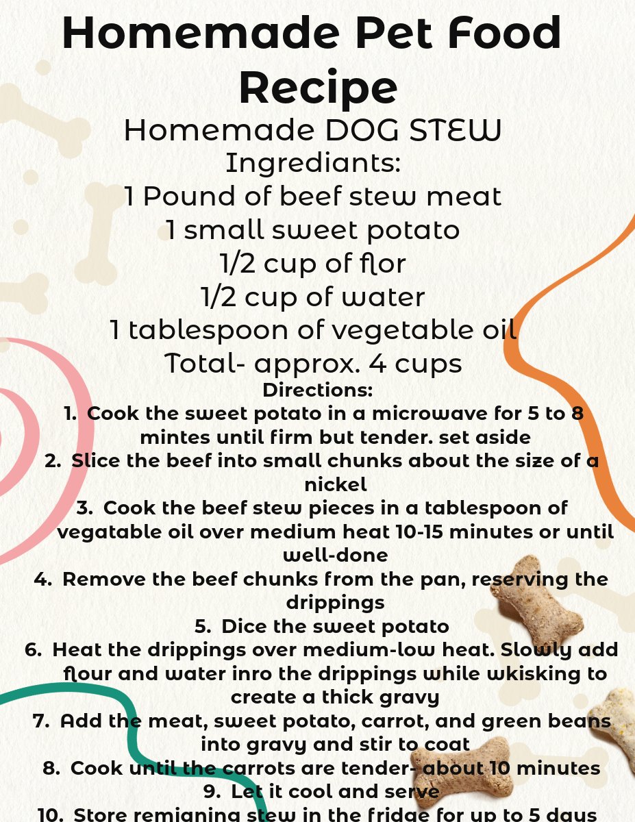 Did you know you can make homemade dog food? Let's make homemade Dog Stew!
Find more homemade pet food recipes at petsdaily.org
#petfood #homemadefood #petsdaily #shelterday #pets #petsofinstagram #pethomemadefood #naturalfood #naturalfoodfordogs