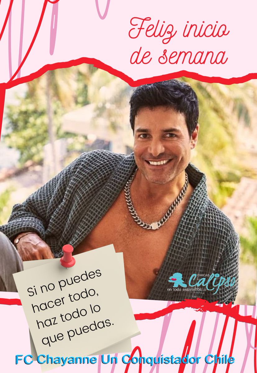 Muy linda semana amigos de @elfestival
Que no falte la alegría y energía de la música en nuestras vidas
Cariños desde #Colbun
@CHICASDECALIPSO
#FcChayanneUnConquistadorChile