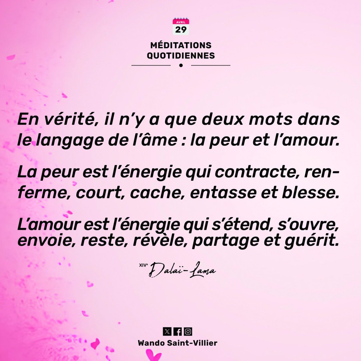 #MéditationsQuotidiennes | 29 Avril 2024 | #Amour #BonLundi #BonneSemaine