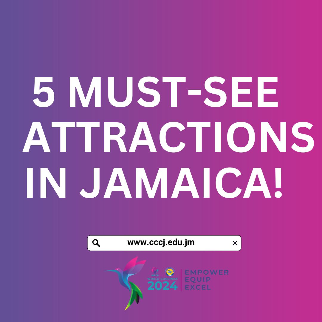 5 must-see attractions in Jamaica!
▪Dunn's River Falls
▪Rick's Cafe
▪Appleton Estate
▪Bob Marley Museum
▪Devon House

Have you secured your spot for #WFCP2024? 
Register here: lnkd.in/ewETQan2

#Jamaica #ExploreJamaica #VisitJamaica #JamaicaTravel