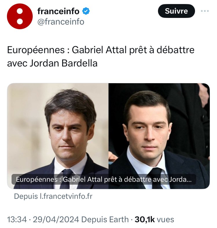 Depuis quand le 1er ministre est candidat aux européennes…, ce n’est pas plutôt à Valerie Hayer d’y aller…⁉️🤔