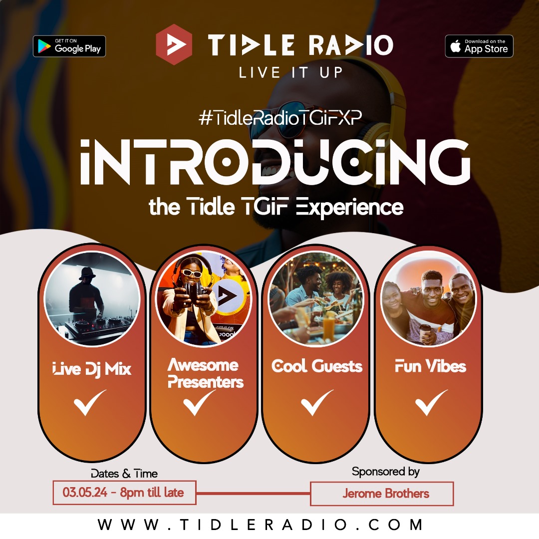 It's going down this Friday 3rd of may 2023 #TheTidleRadioTGIFExperience on Tidleradio.com @TidleRadio download the LIVE IT UP app from Googleplaystore/Appstore