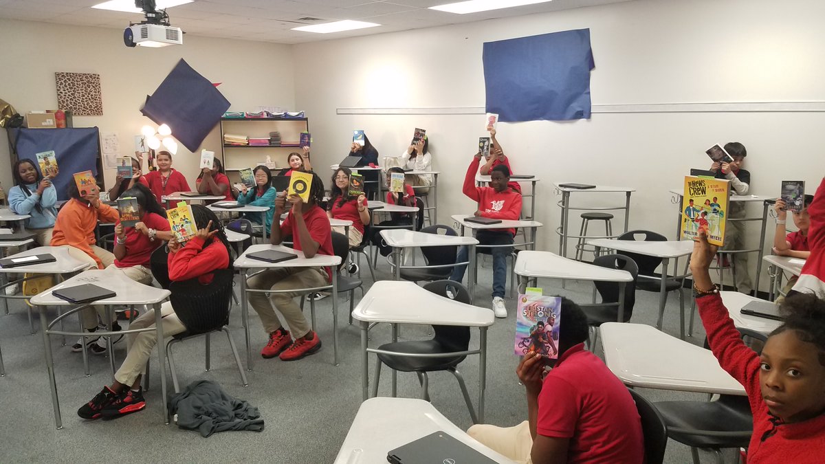 What's Happening at Wells?!  6th grade scholars in Ms. Denmon's class were engaged in a book talk! Students couldn't wait to spill the tea on the characters in their books! We gladly took a seat and a sip to learn more! #stilllearning #stillgrowing @NirmolLim @SpringISD