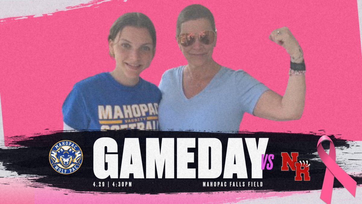 MahopacSoftball's tweet photo. Although playing against, today we team up with @NRVSoftball for our Breast Cancer Awareness Game. Together Pac Softball &amp; NR Softball raised 1K to donate to @SusanGKomen !!!! 

Our first pitch will be brought to you by our strong, beautiful @MrsBiagini220  🩷🩷 https://t.co/TYWt4XYgBe