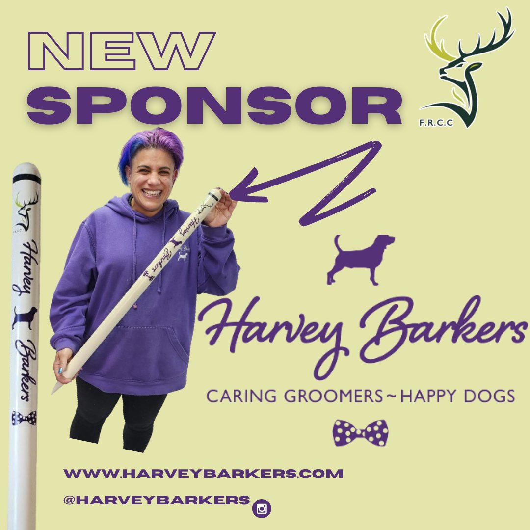 We finish this seasons sponsorship announcements by saying a huge thank you to Harvey Barkers for becoming FRCC's new Stumps Sponsor for 2024!

Web - harveybarkers.com
Tel - 07703 743300 / 01342 824550