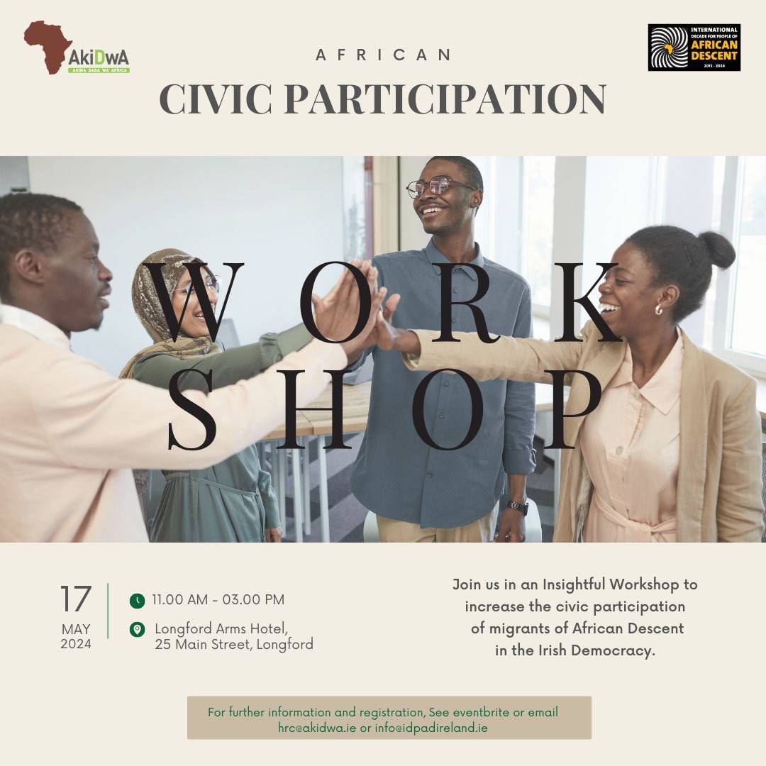 Embark on a journey of empowerment and civic engagement with our African Civic Participation Workshop, a unique opportunity to learn, connect, and drive change. eventbrite.ie/e/african-civi…..