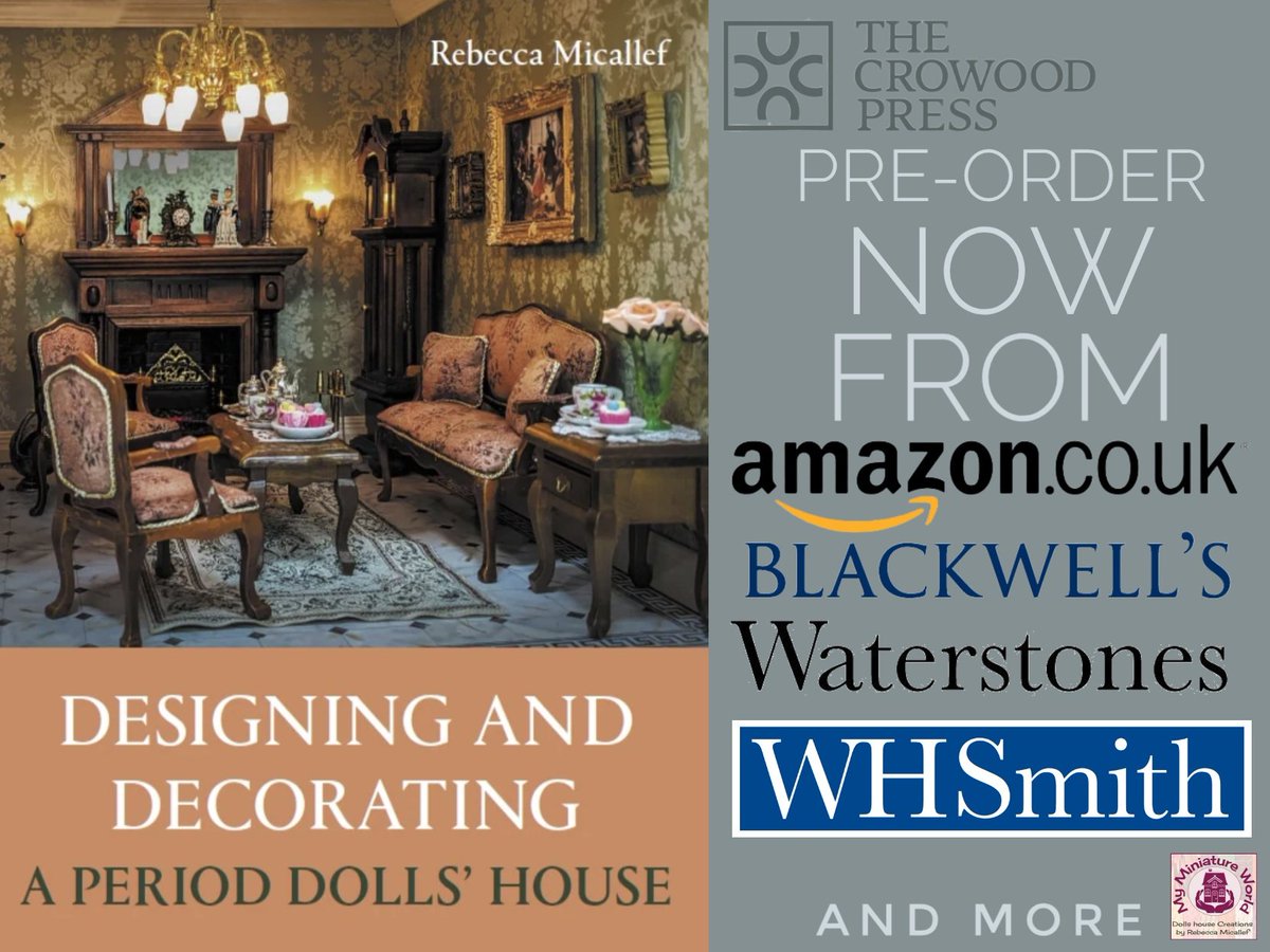 'Designing and Decorating a Period Dolls' House' will be released 27/08/24 by The Crowood Press, Uk. It will be officially launched with book signing in London, Arnhem and London ndon. For more information kindly visit My Miniature World Blog : myminiatureworld.blogspot.com/p/pre-order-de…