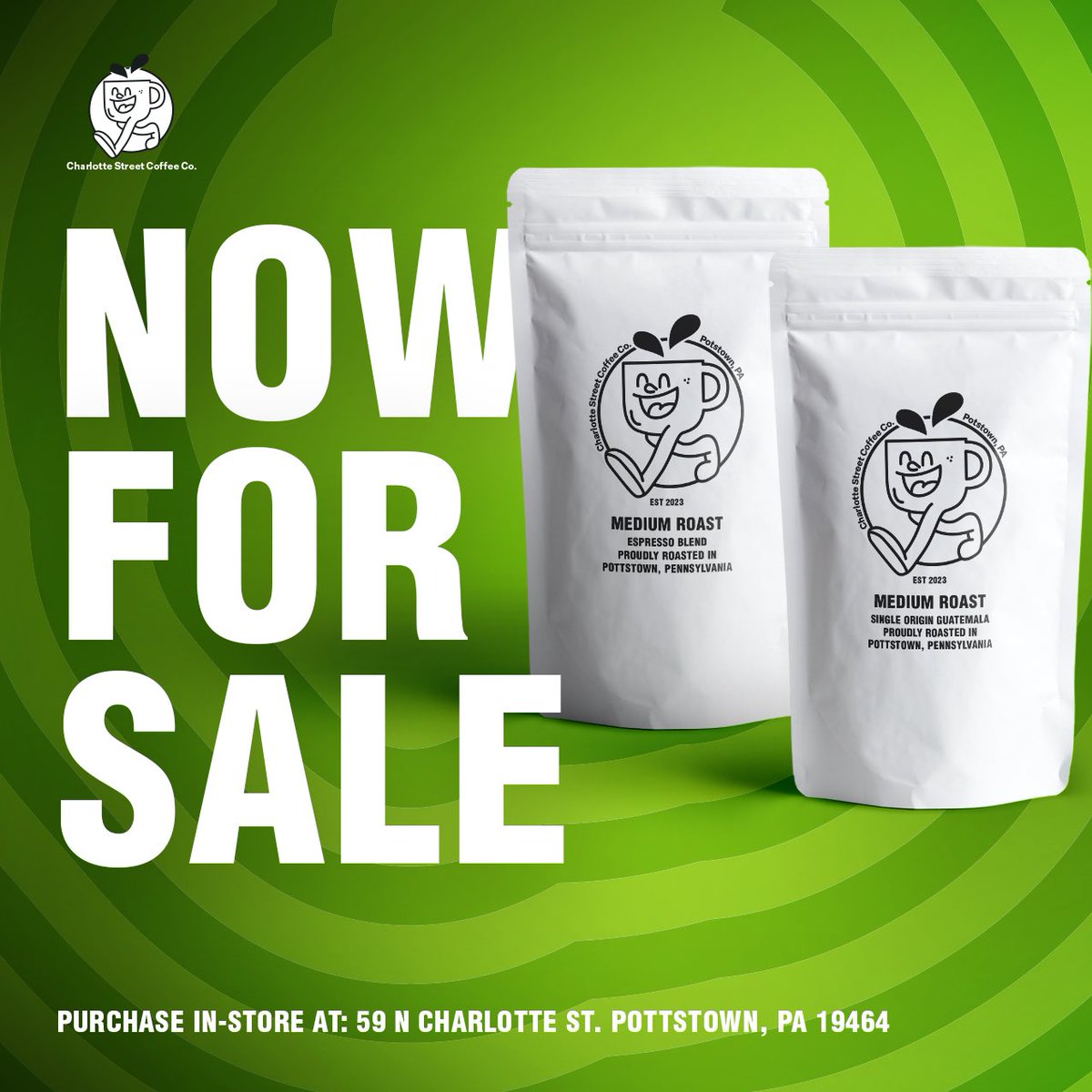 CloverPixel's tweet image. Recent Post for Charlotte Street Coffee Co. to advertise their new 
 coffee line.