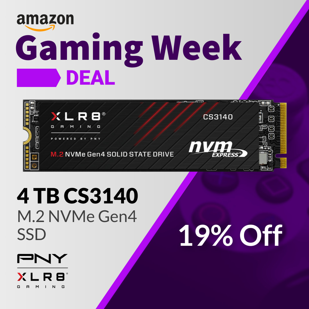 Amazon Gaming Week starts today with deals you won't want to miss! Save 19% on our 4TB CS3140 M.2 NVMe Gen4 SSD! Shop now: a.co/d/aodsZAE