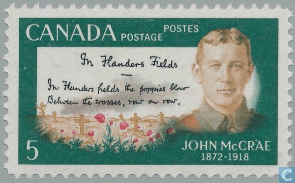 On this day in 1915, a Canadian army doctor by the name of John McCrae writes one of the best-known poems about the First World War during a lull in the fighting at Ypres. 'In Flanders fields the poppies blow, between the crosses, row on row.'