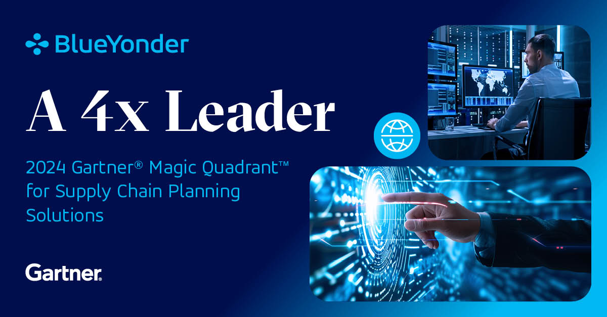 Blue Yonder was named a Leader in the @Gartner® Magic Quadrant™ for Supply Chain Planning Solutions for 4 straight years, positioned farthest in Completeness of Vision. Dive into the report to learn how we were evaluated: bit.ly/49SNBoF