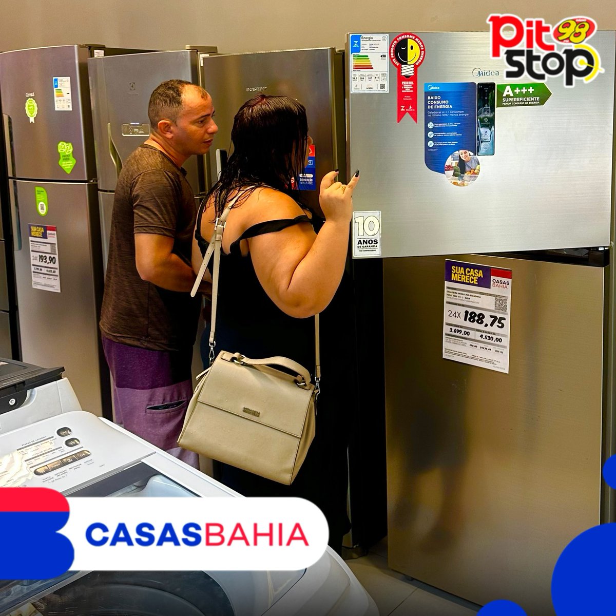 98FMNatal's tweet photo. Tem coisa melhor do que iniciar a semana com mais um #pitstop98? 💛
Estamos nas Casas Bahia de Capim Macio, na Av. Eng. Roberto Freire, conferindo as ofertas que estão rolando em TODOS os setores da loja!
Venha garantir o presente da sua mãe! 😍
#98fmnatal #casasbahia https://t.co/gGAT4lfwDt