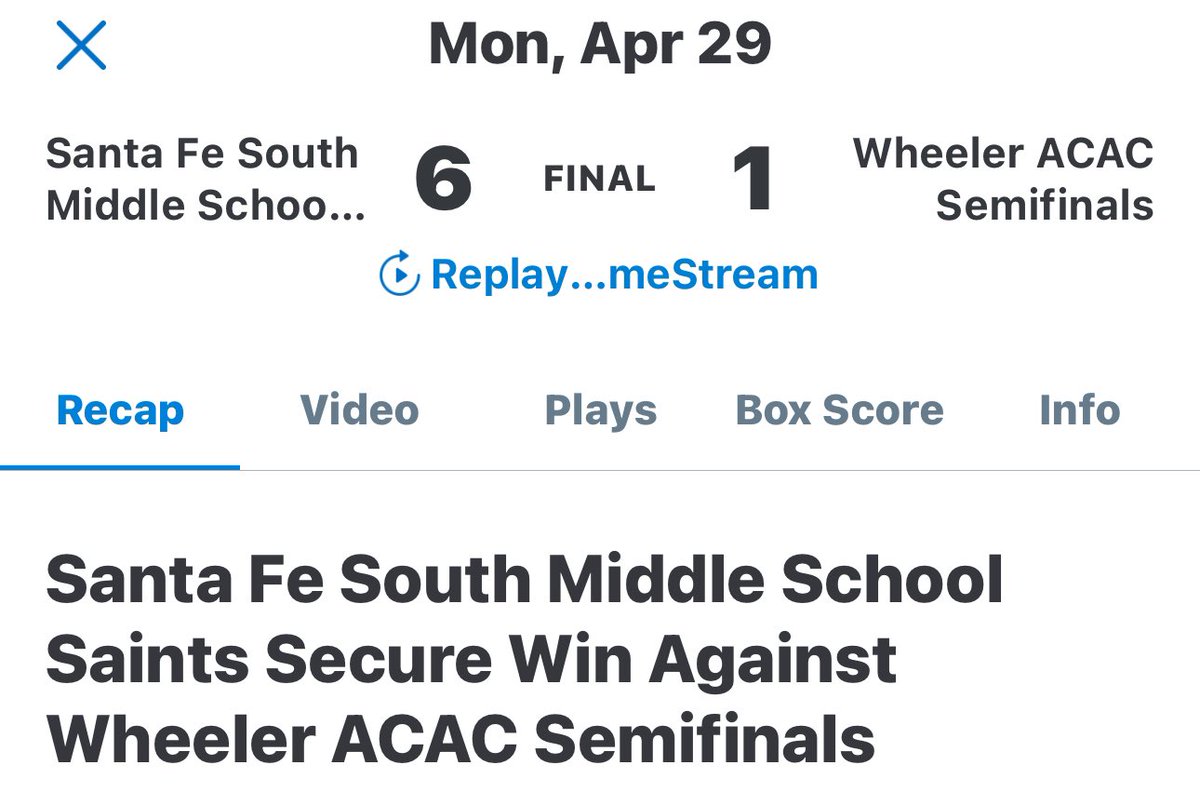 Congrats to Middle School Baseball for getting the semi final win the ACAC tournament.

The boys will be in the championship today at 3:00 at US Grant.

Everyone head out and enjoy the beautiful weather and cheer our saints on!

#GoSaints