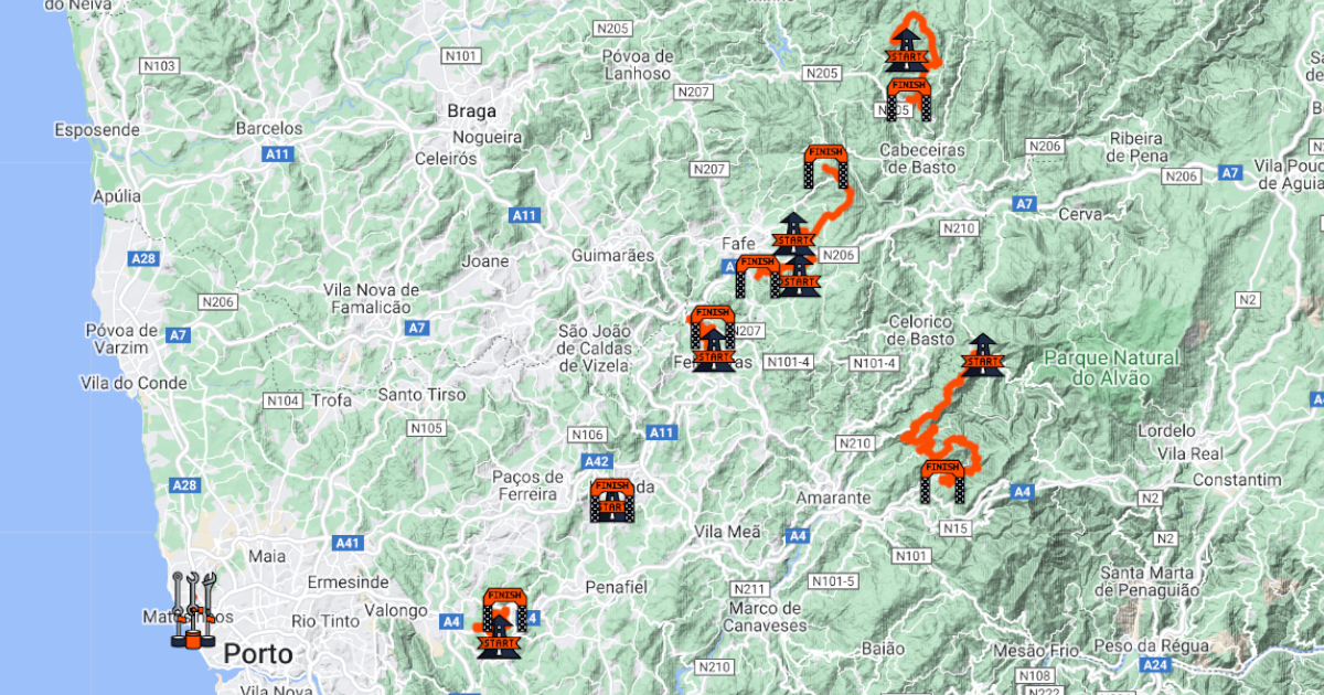 #WRC Google Earth Map of 2024 #RallydePortugal is now out (made in <a href="/dim_ISAM/">Dim'It</a> ) ► bit.ly/3Vck9pR