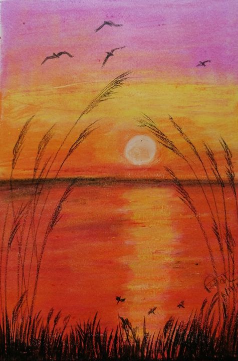 Art of the Day: 'The Orange Sky'. Buy at: ArtPal.com/smitansrivasta…