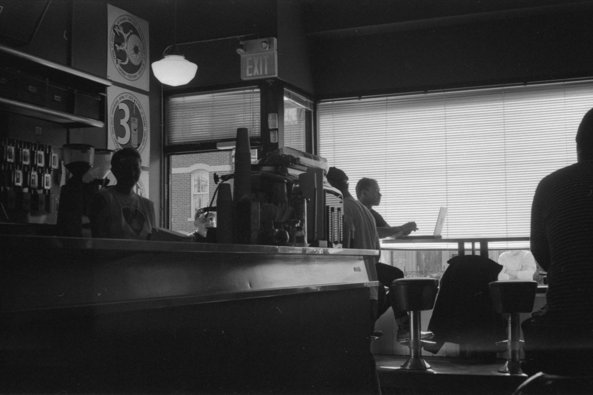 At an old cafe

#blackandwhite #blackandwhitephotography #filmphotography #streetphotography #analogphotography #bnwphotography #leica #ilfordphoto #photography #PhotographyIsArt #saatchiart 
saatchiart.com/art/Photograph…