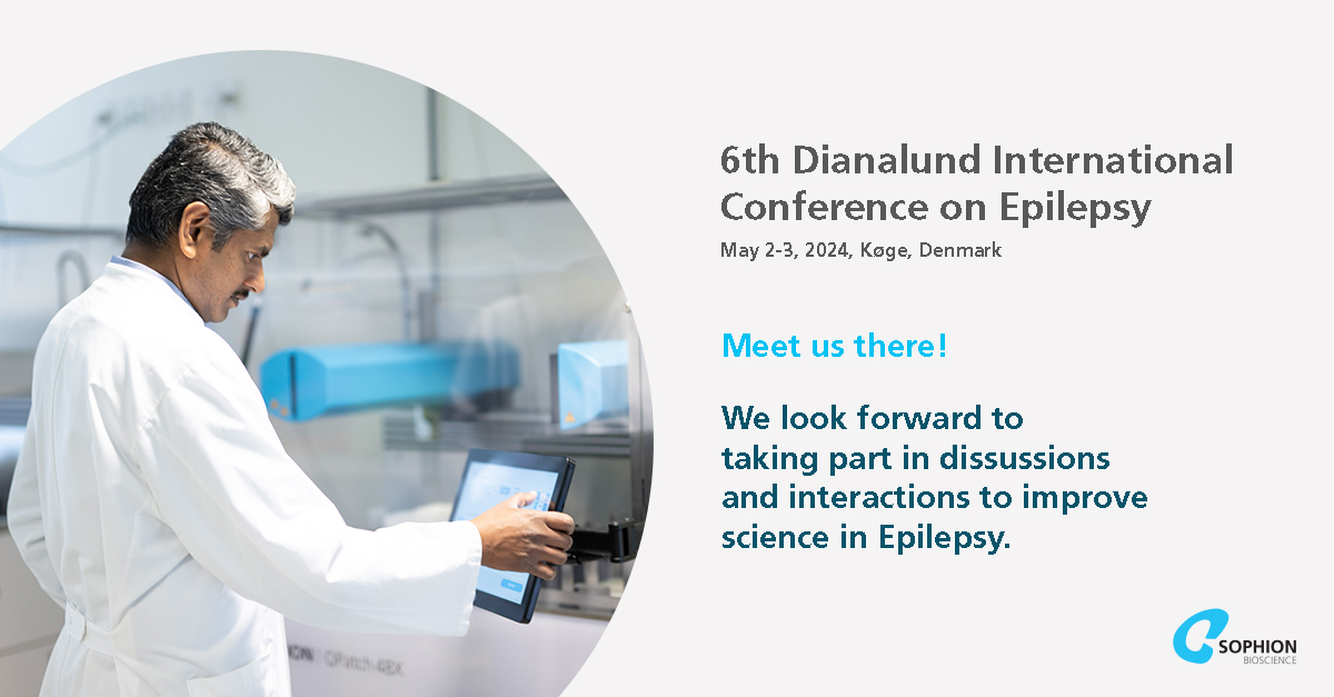 @sophionbio is participating at the Dianalund International Conference on Epilepsy from May 2-3, 2024. Let’s talk about your next #IonChannel research project and how to apply #AutomatedPatchClamp technology. Click here to arrange a meeting with us: sophion.com/contact/