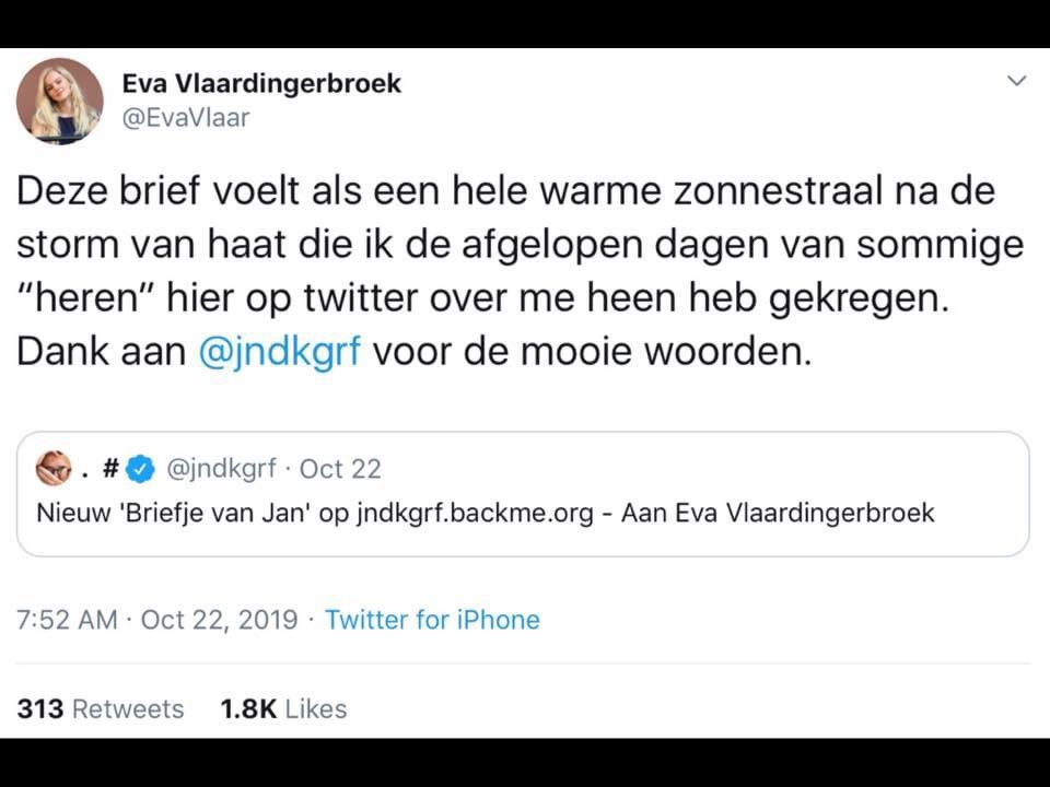 Zegt Wierd, zegt Eva. Kiezelharde leugens, verdachtmakingen, hier met Duk’s doelwitten @oornstein en @erikvmuiswinkel: een ‘goede kennis’ bezorgt een ‘goede kennis’ altijd lipservice! 21/22