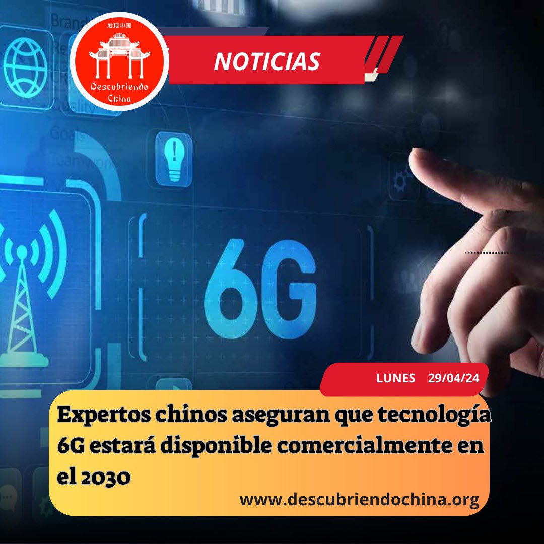 Descubre_China's tweet photo. Expertos chinos aseguran que tecnología 6G estará disponible comercialmente en el 2030 🇨🇳 📡👏🏻

Detalles en el link 👉🏻 https://t.co/J0hBHRlUwj

#China #Asia #6G #Internet #Tecnología #Comunicación https://t.co/FKtKDVC2IW