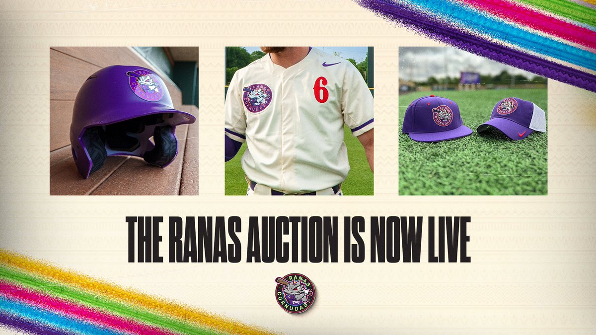 The 𝐑𝐚𝐧𝐚𝐬 𝐂𝐨𝐫𝐧𝐮𝐝𝐚𝐬 auction is now 𝗟𝗜𝗩𝗘! Bidding available until Friday at midnight.

🔗 gofrogs.com/auctions/

#FrogballUSA | #VamosRanas