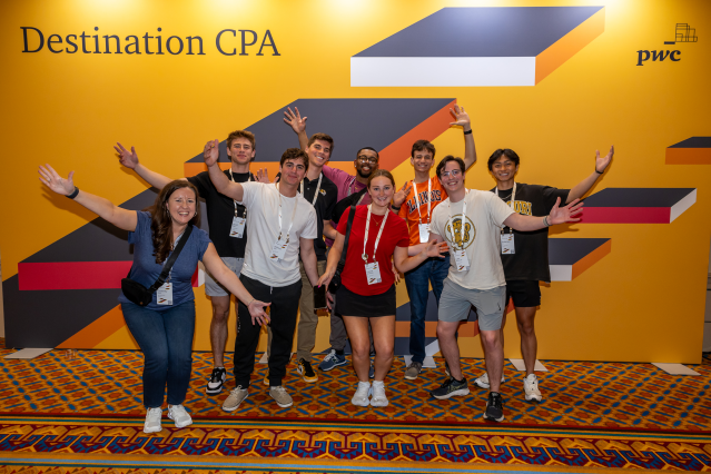 aulett's tweet photo. Why CPA?To help inspire future accountants, PwC brought together nearly 1,200 students for the firm’s 2nd annual Destination CPA program. They learned, connected and discovered the opportunities that come with being a CPA. Interested? Learn more! https://t.co/9raGGMFzZl https://t.co/51qUs80ikq
